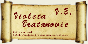 Violeta Bratanović vizit kartica